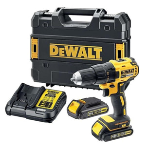 Perceuse visseuse sans fil + 2 x Batteries 1,5 Ah + Coffret T-STAK - DEWALT - DCD777S2T-QW