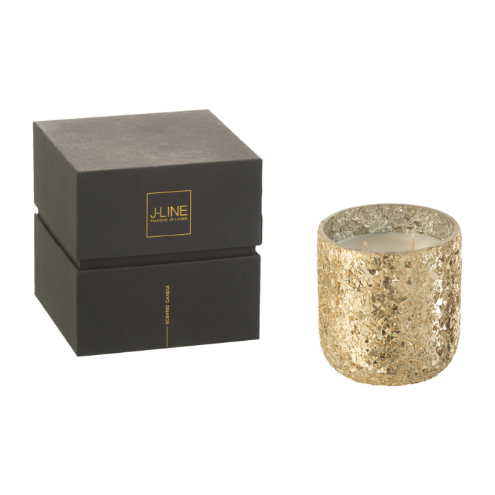 J-Line bougie parfumée Luxuria - Vanilla Escape - verre - or - small - 40H