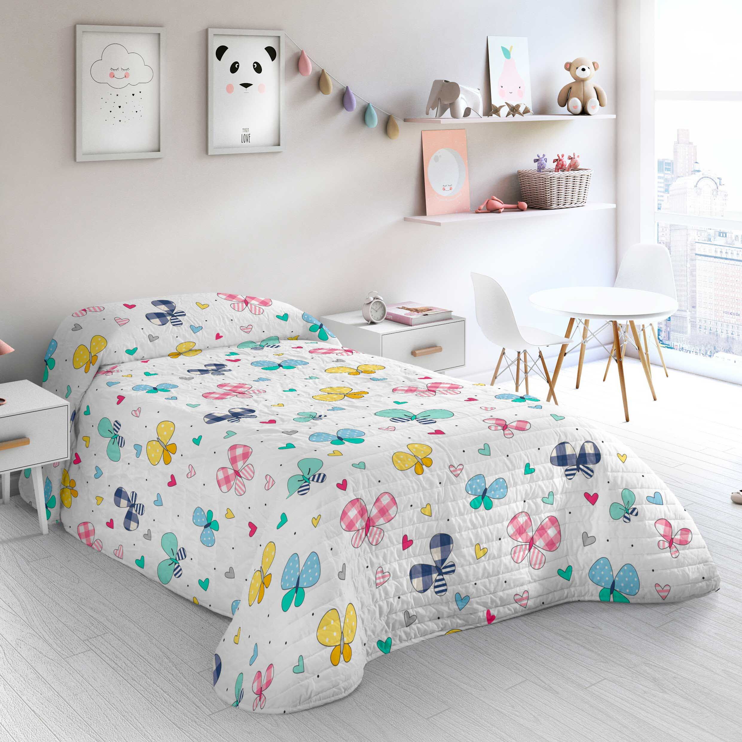 Cool Kids - Colcha Bouti Estampada - 100% Algodón - 70 gr/m² - Butterfly