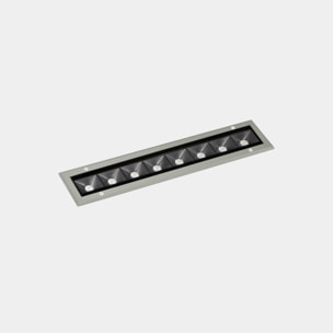 Ledsc4 LedsC4 - Iluminación Exterior Eficiente 500mm, 3068 Lúmenes, 4000K, Aluminio y Vidrio Templado, Acabado Gris Transparente, Sistema Lineal Cube Linear Recessed