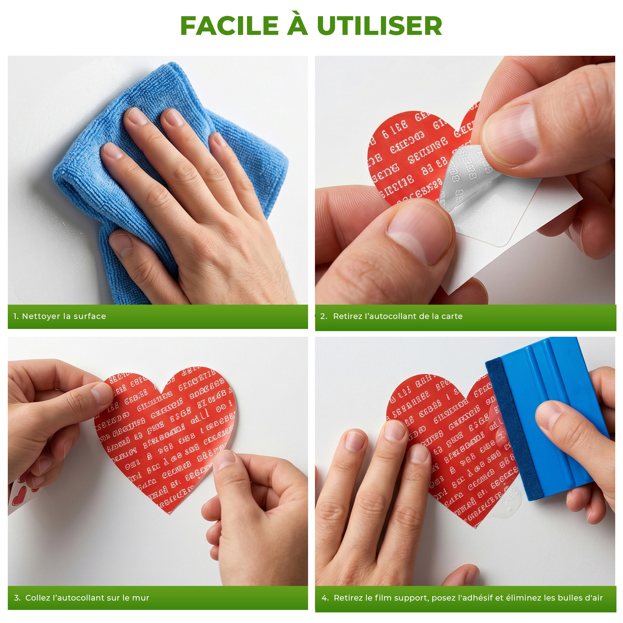 Stickers Muraux décoration adhésifs Arbre et coeur