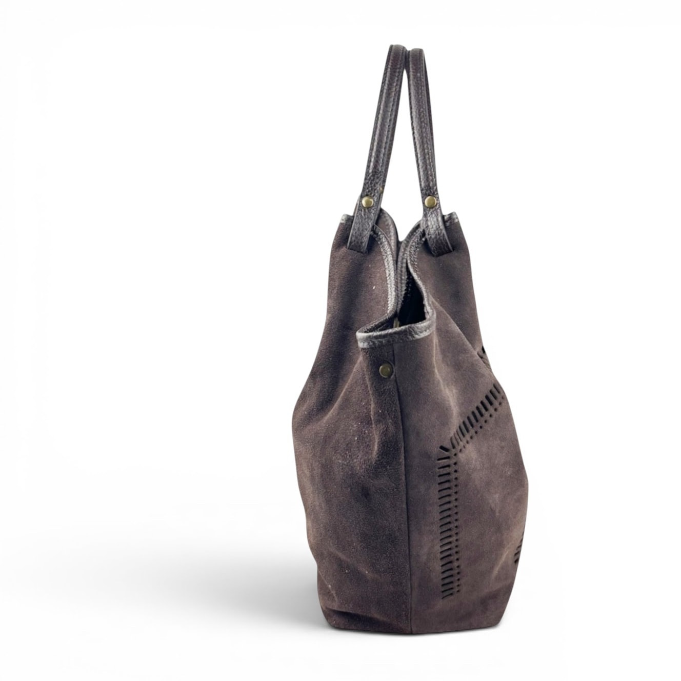 Borsa a Spalla Cheval Firenze Madera Suede Testa di Moro