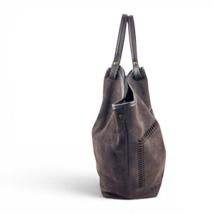 Borsa a Spalla Cheval Firenze Madera Suede Testa di Moro