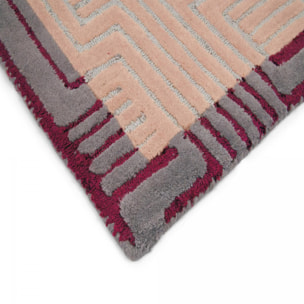 Tapis salon et chambre fait à la main en laine motif géométrique CIOL