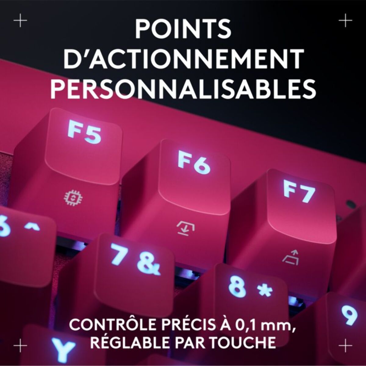 Clavier gamer LOGITECH G Pro X TKL Rapid Magenta