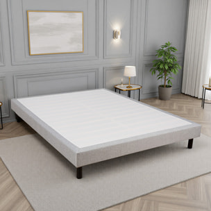 Sommier Tapissier en Kit gris Clémence - 2 Places