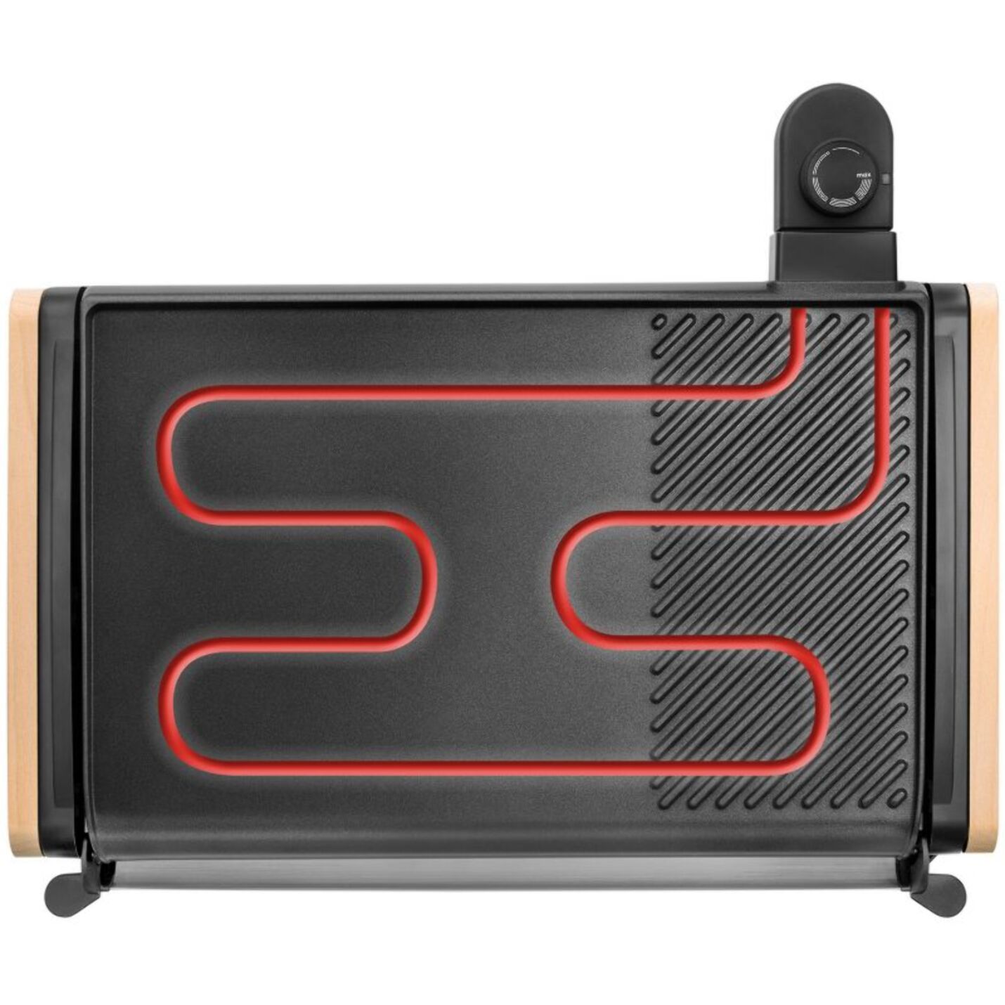 Plancha électrique LAGRANGE 229012 bois clair à poser, 43x28 cm