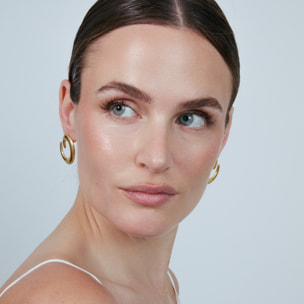 Pendientes Lesma acabado oro amarillo 18k