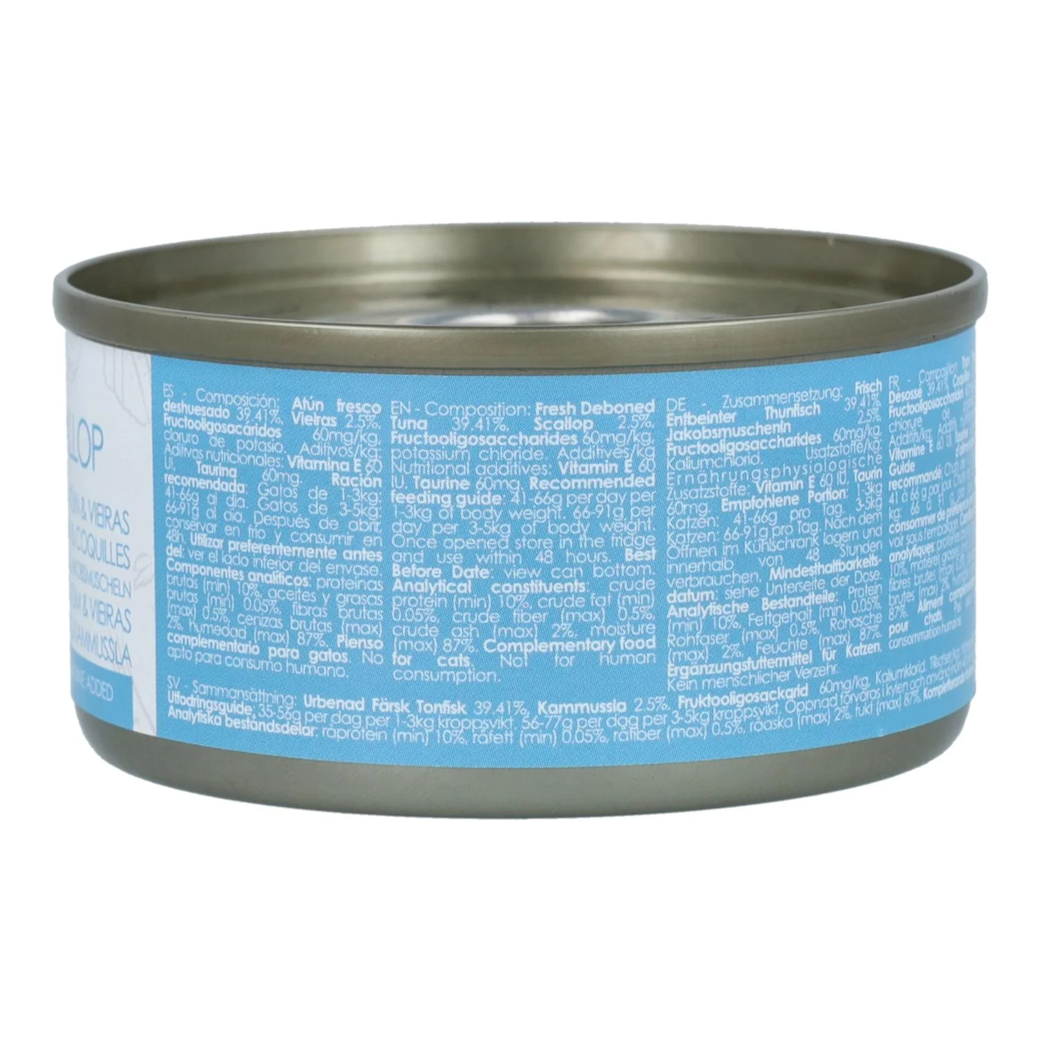 Kit Cat Lata Toppers - Atún & Vieira 80 g Comida húmeda para gatos en gelatina