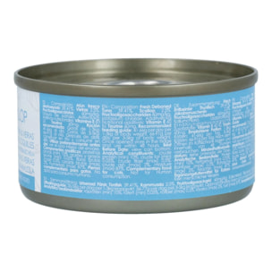 Kit Cat Lata Toppers - Atún & Vieira 80 g Comida húmeda para gatos en gelatina