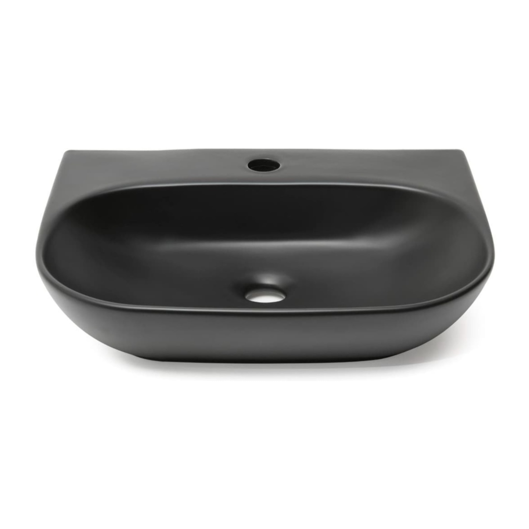 Lavabo SAT Brevis 50x38,5 cm sans trop-plein, noir mat (SATBRE5038RBKM)