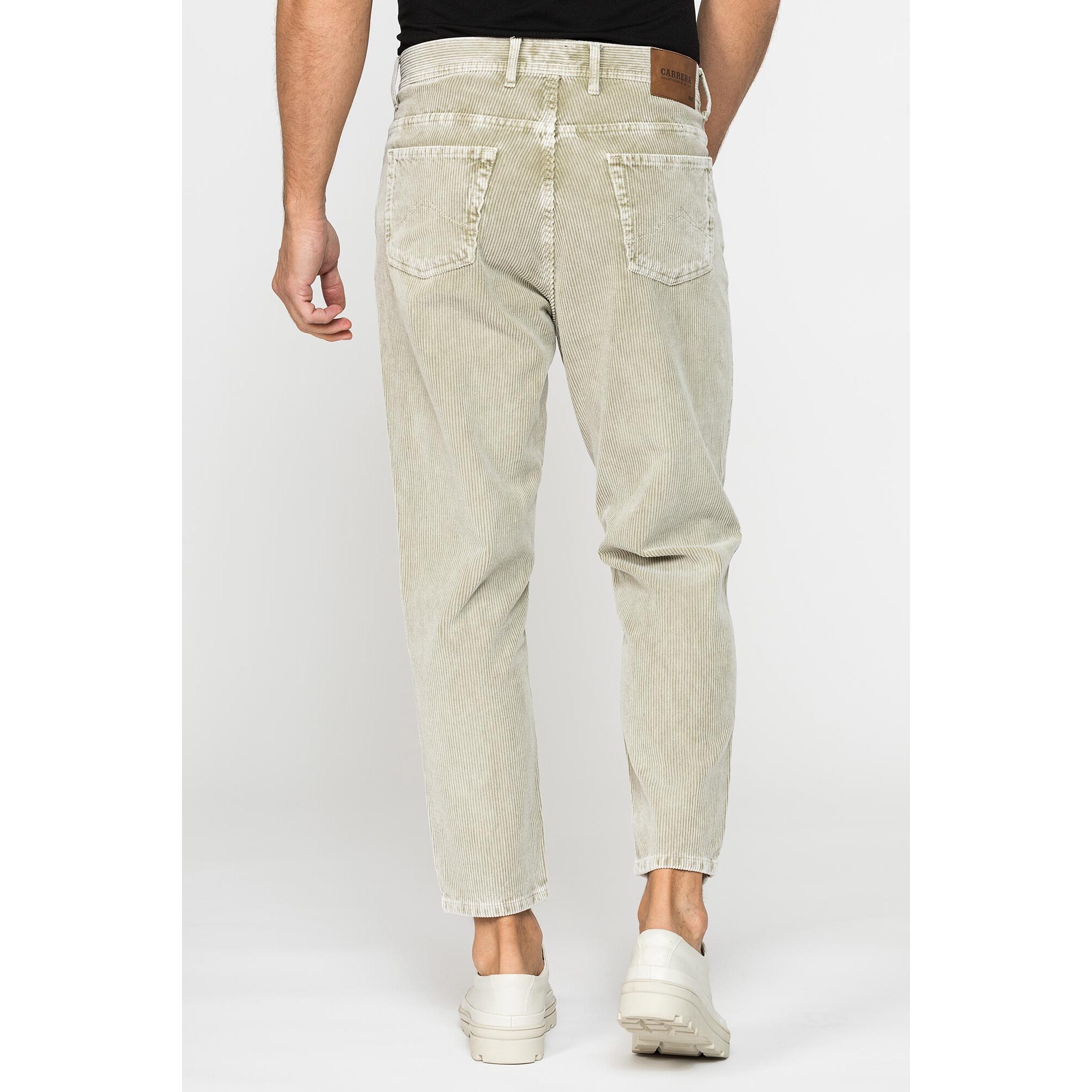 PANTALONE 5 TASCHE IN VELLUTO EFFETTO ACID WASH