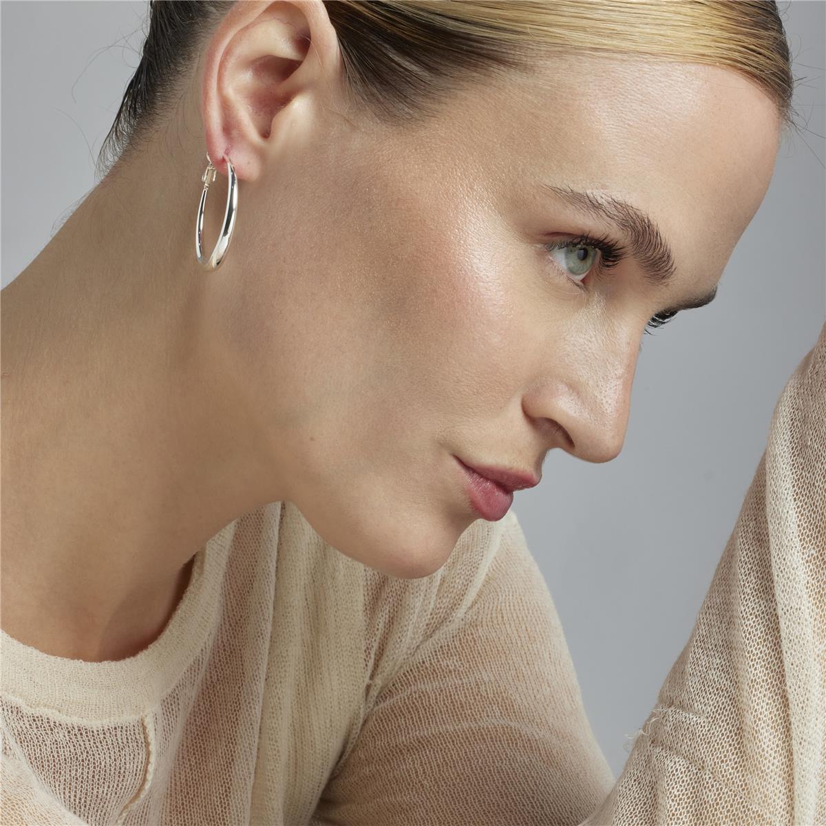 Pendientes Lux by Lux acabadoss en rodio