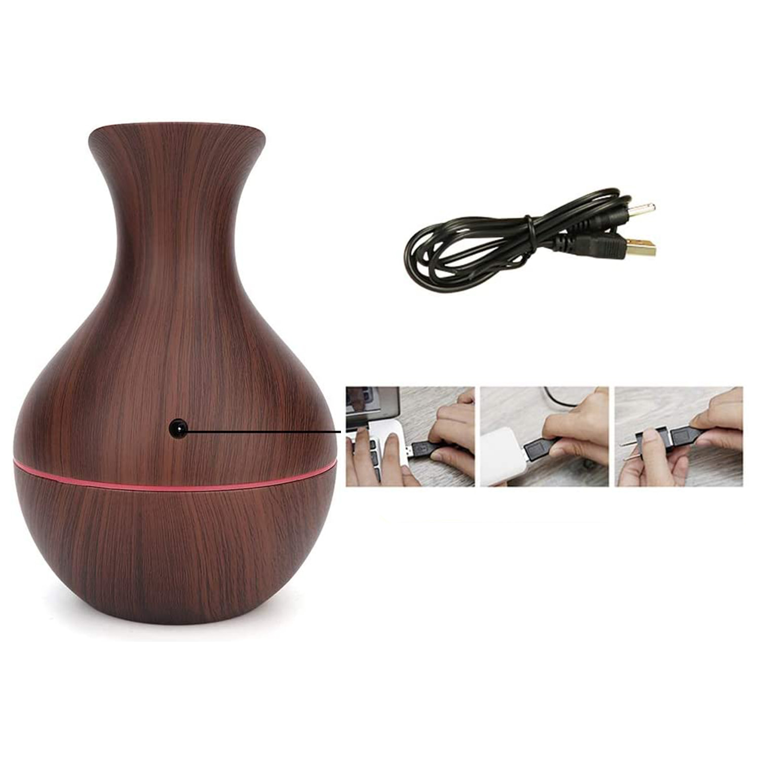 Umidificatore da 130ml con luci Led RGB.