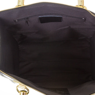 Faenza Borsa tote Donna.Pelle autentica Camoscio Incisione Fiori