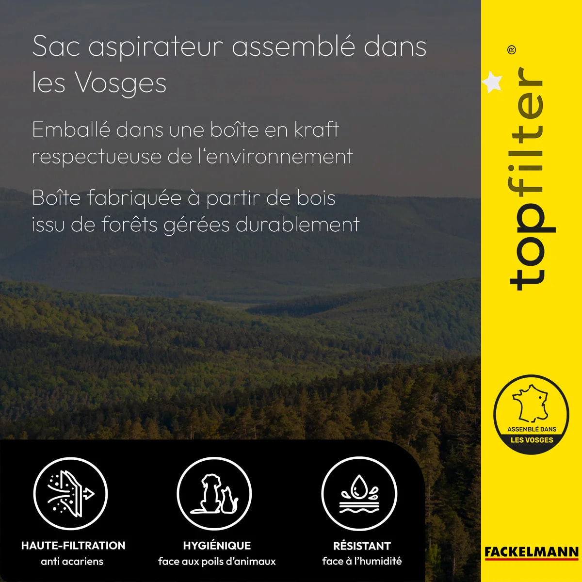 Lot de 4 sacs pour aspirateur robot Dreame TopFilter Premium