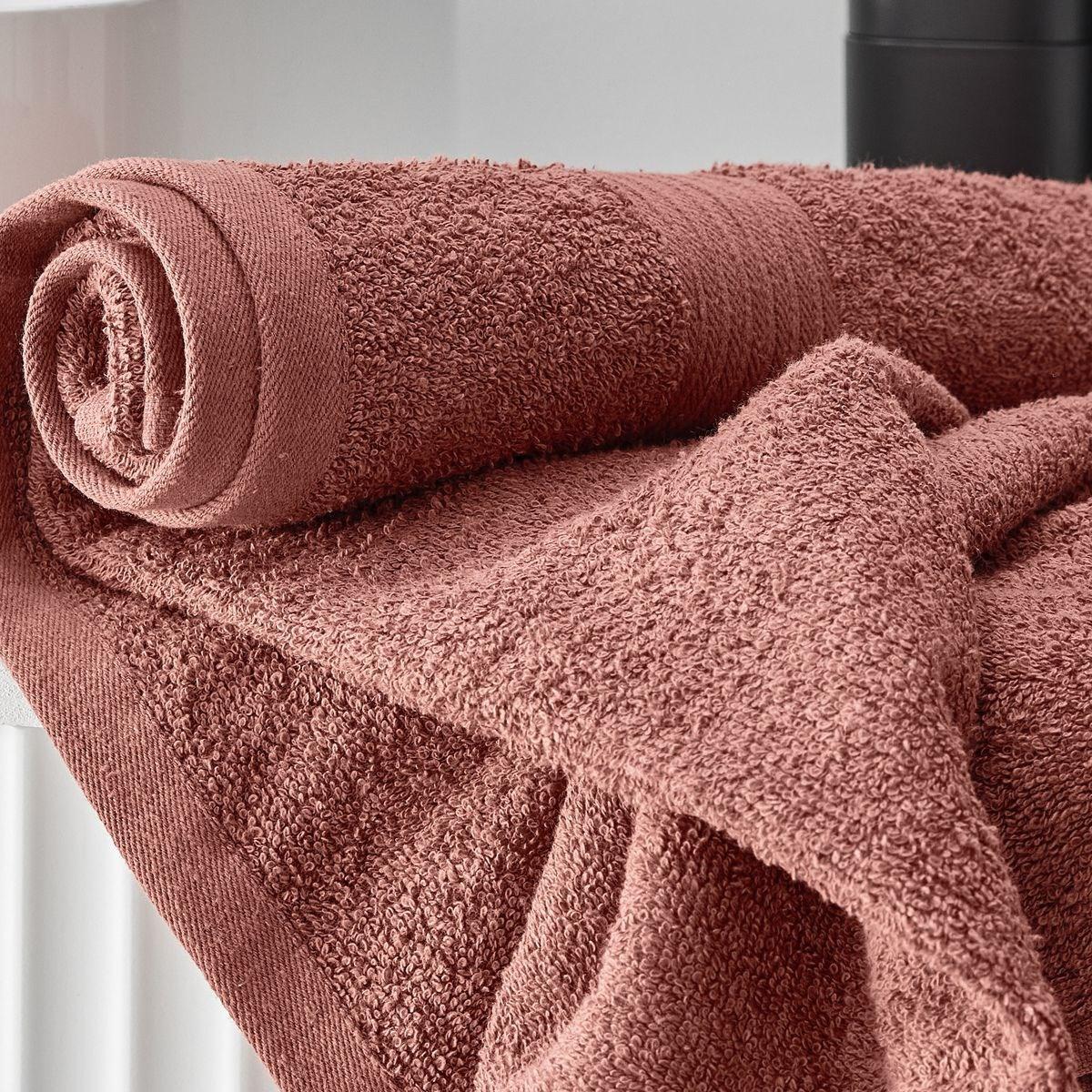 Drap de bain uni ESSENTIAL rouge