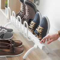 Stendino elettrico per scarpe 80W - bianco - 71x32x30 cm