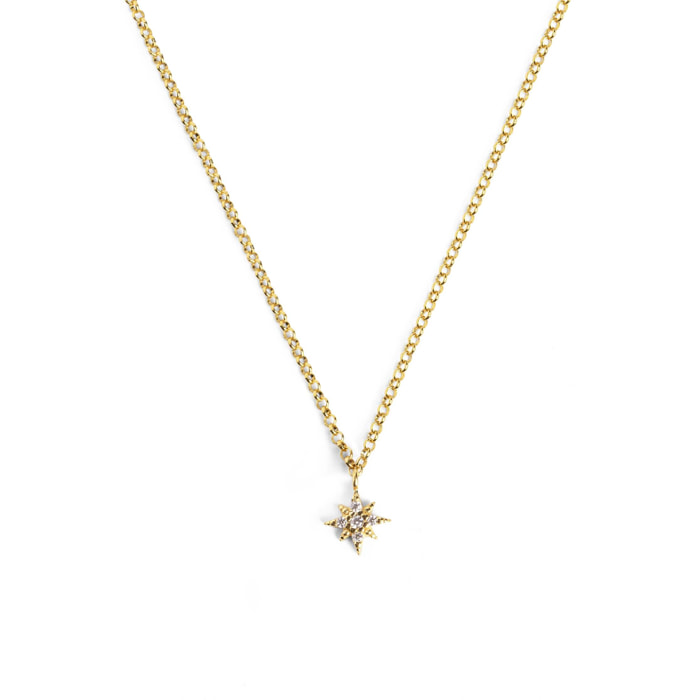 Collana Polar Star Argento Placcato Oro