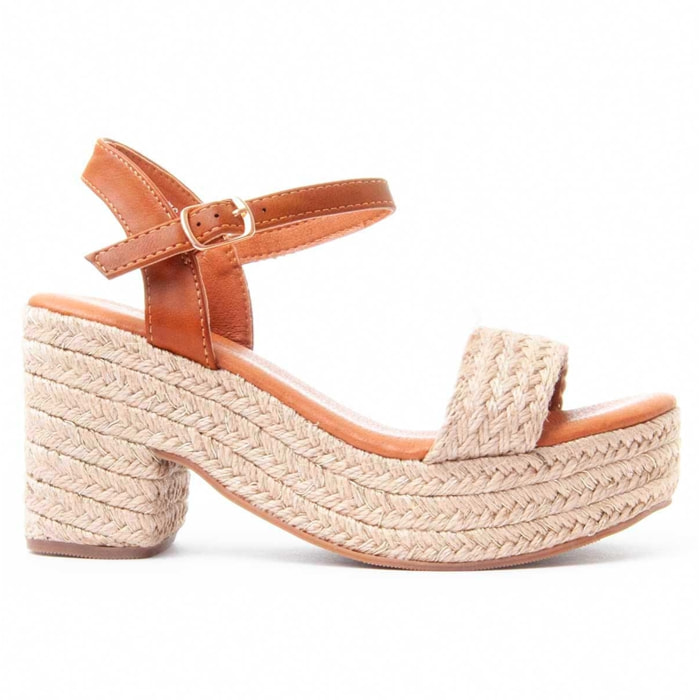 Sandalias de Tacón - Beige - Altura: 6 cm