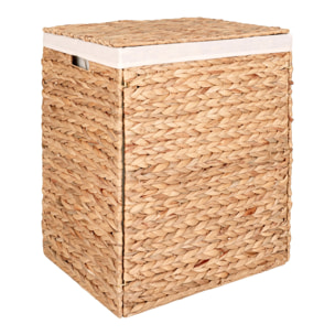 Cesta portabiancheria Passo in giacinto d'acqua naturale 43x32x55 cm