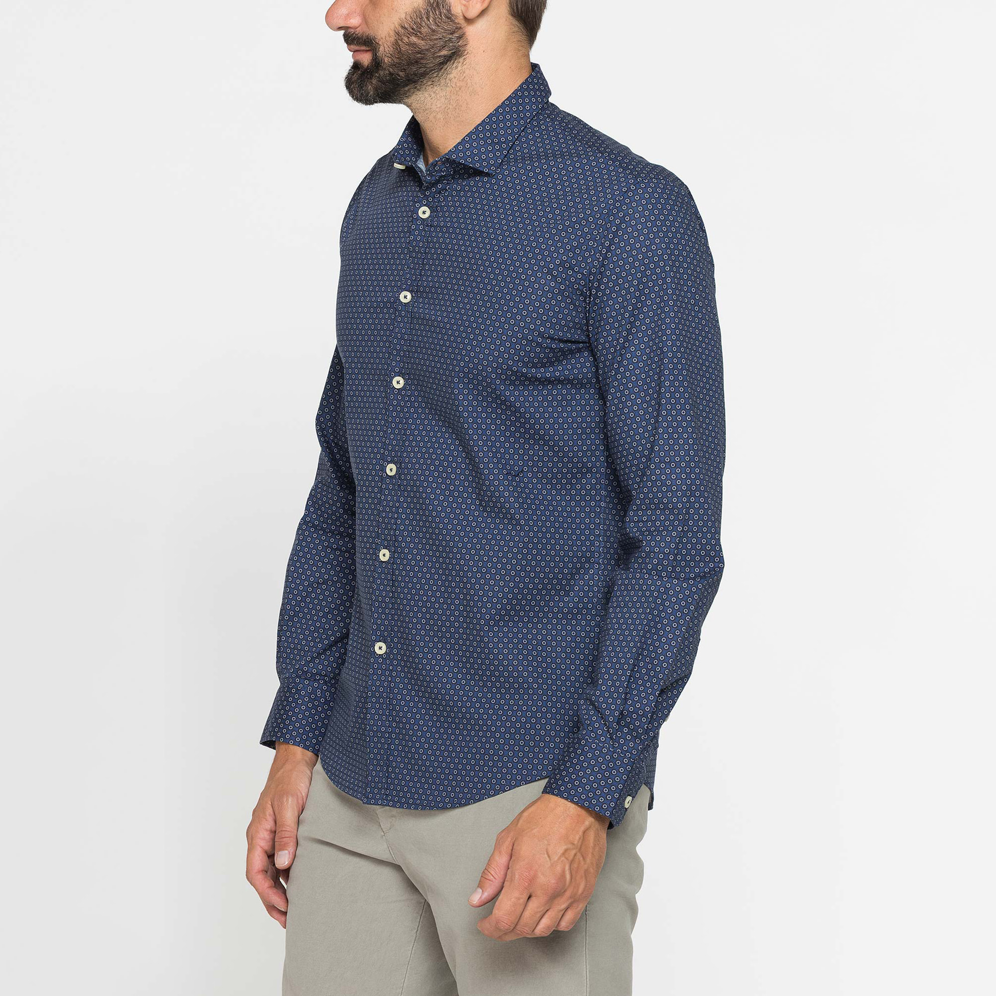CAMICIA SLIM FIT IN POPELINE STRETCH