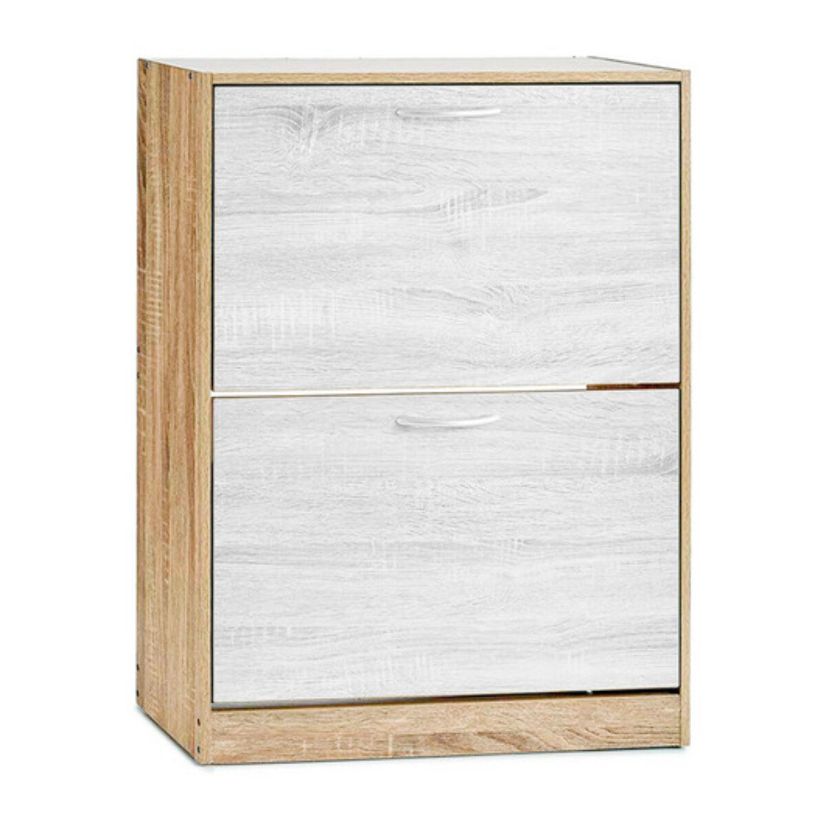 Scarpiera 2 ante salvaspazio in finitura rovere, mobile porta scarpe compatto fino a 12 paia, design moderno e funzionale, ideale per ingresso e corridoio, struttura resistente, facile da montare con istruzioni e accessori inclusi