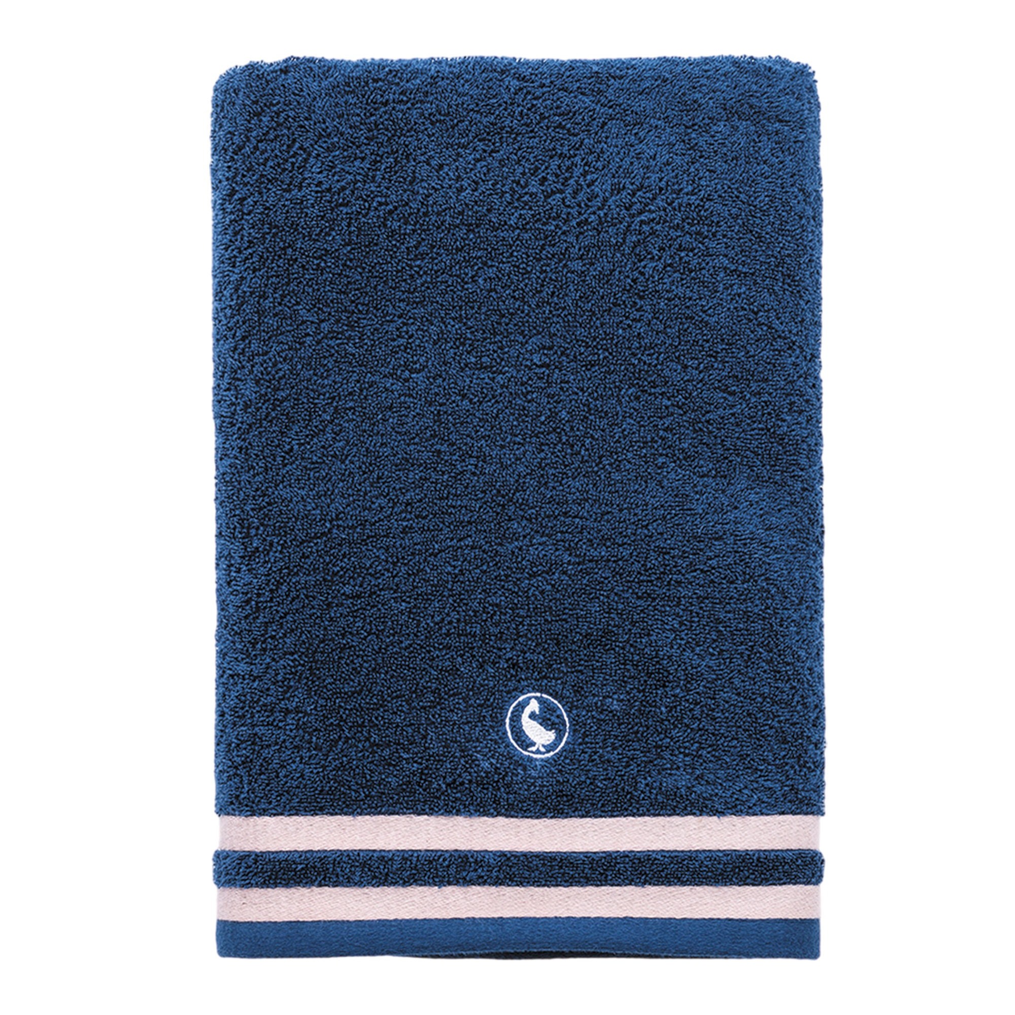 Toalla de baño en azul marino 70x140 100% algodón 500gsm el ganso