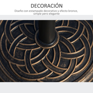 Outsunny Base de Sombrilla de Jardín Peso Neto 12 kg Apto para Postes de 38/48mm