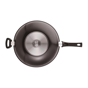 Wok de ø32x8,8cm en aluminio prensado