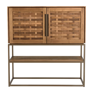 SIXTINE - Buffet en bois de teck recyclé 2 portes