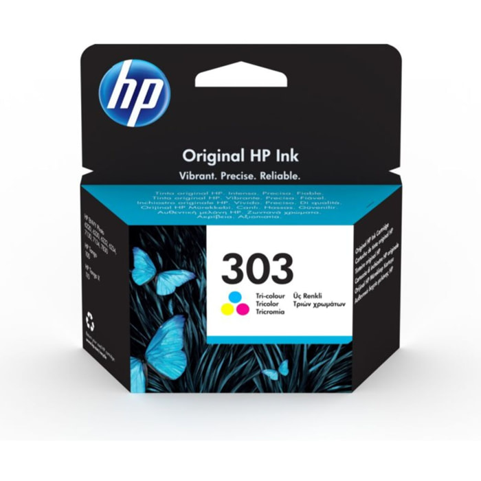 Cartouche d'encre HP Originale 303 3 Couleurs (CMY) - T6N01AE