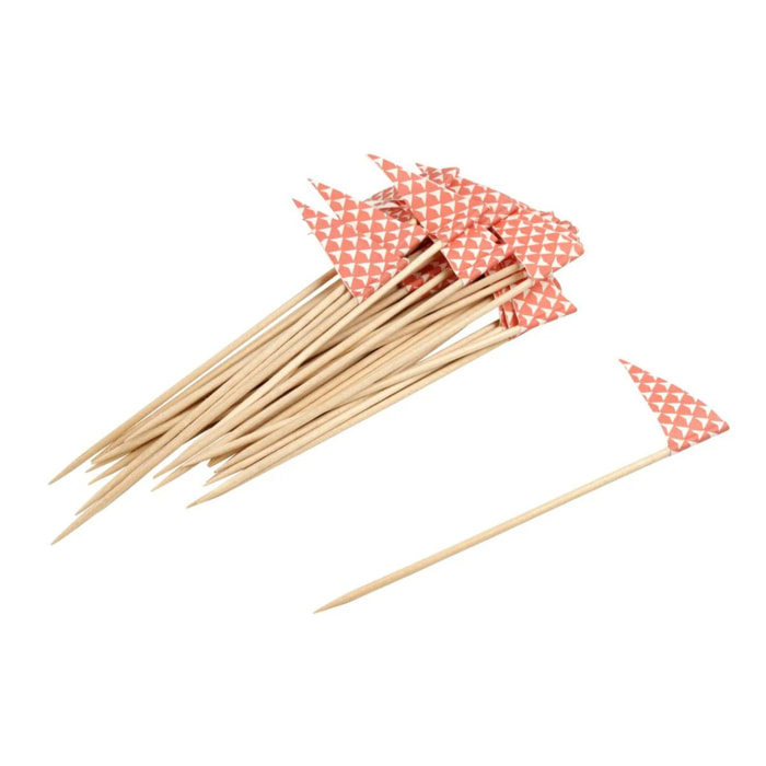 Piques à cocktail en bois 50 pcs Fackelmann Nature
