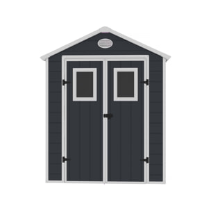 Abri de jardin résine "Texas" - 5.23 m² - kit d'ancrage inclus  - Anthracite