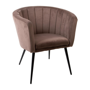 Poltrona velvet - 60xH73x67cm - Pezzi 1 - Bianchi Dino SpA