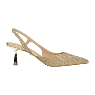 Décolleté sling back Donna Tata Italia Dorato