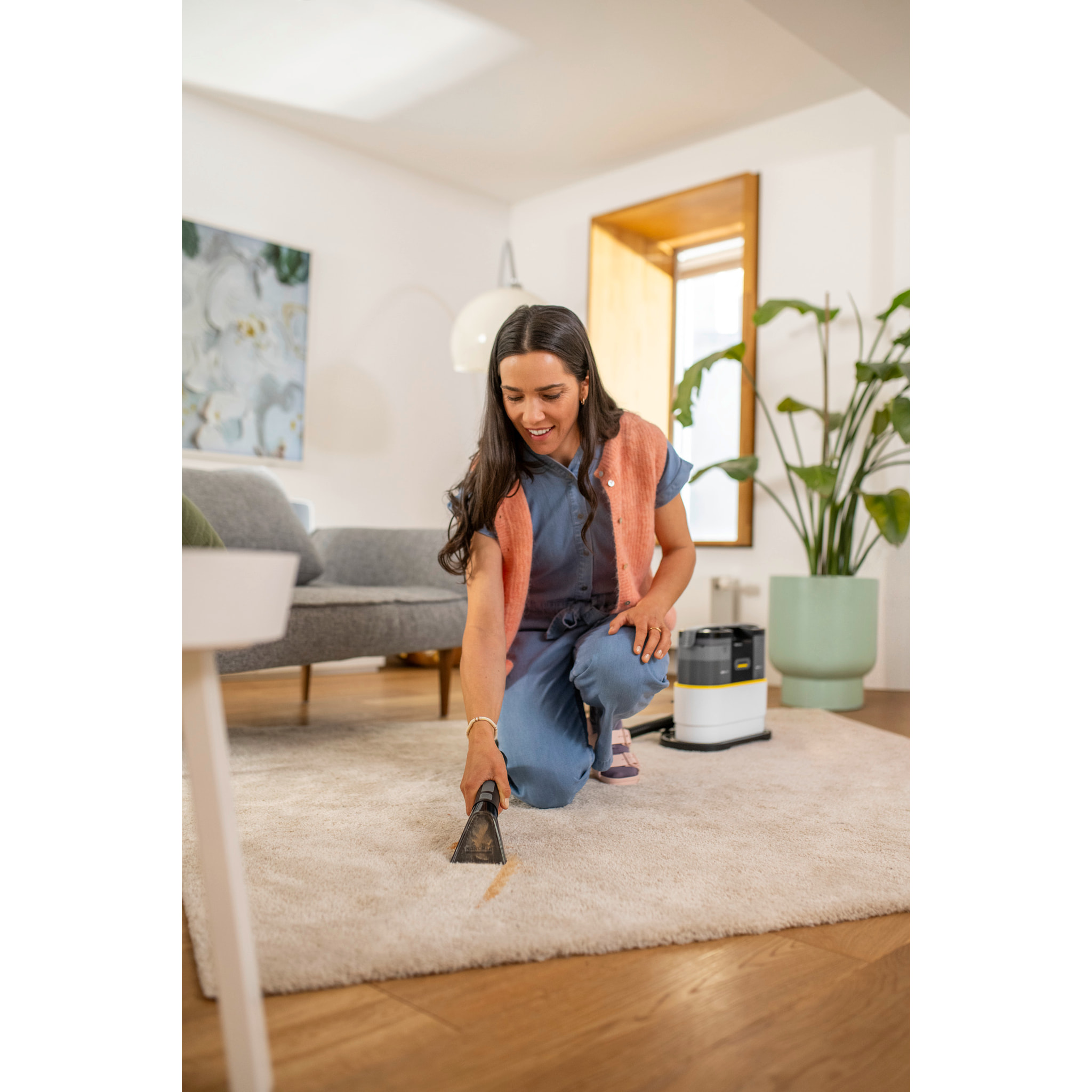 Nettoyeur détacheur KARCHER SE2 Spot Care - shampouineuse - moteur puissant 450W - brosse spéciale taches tenaces - triple action