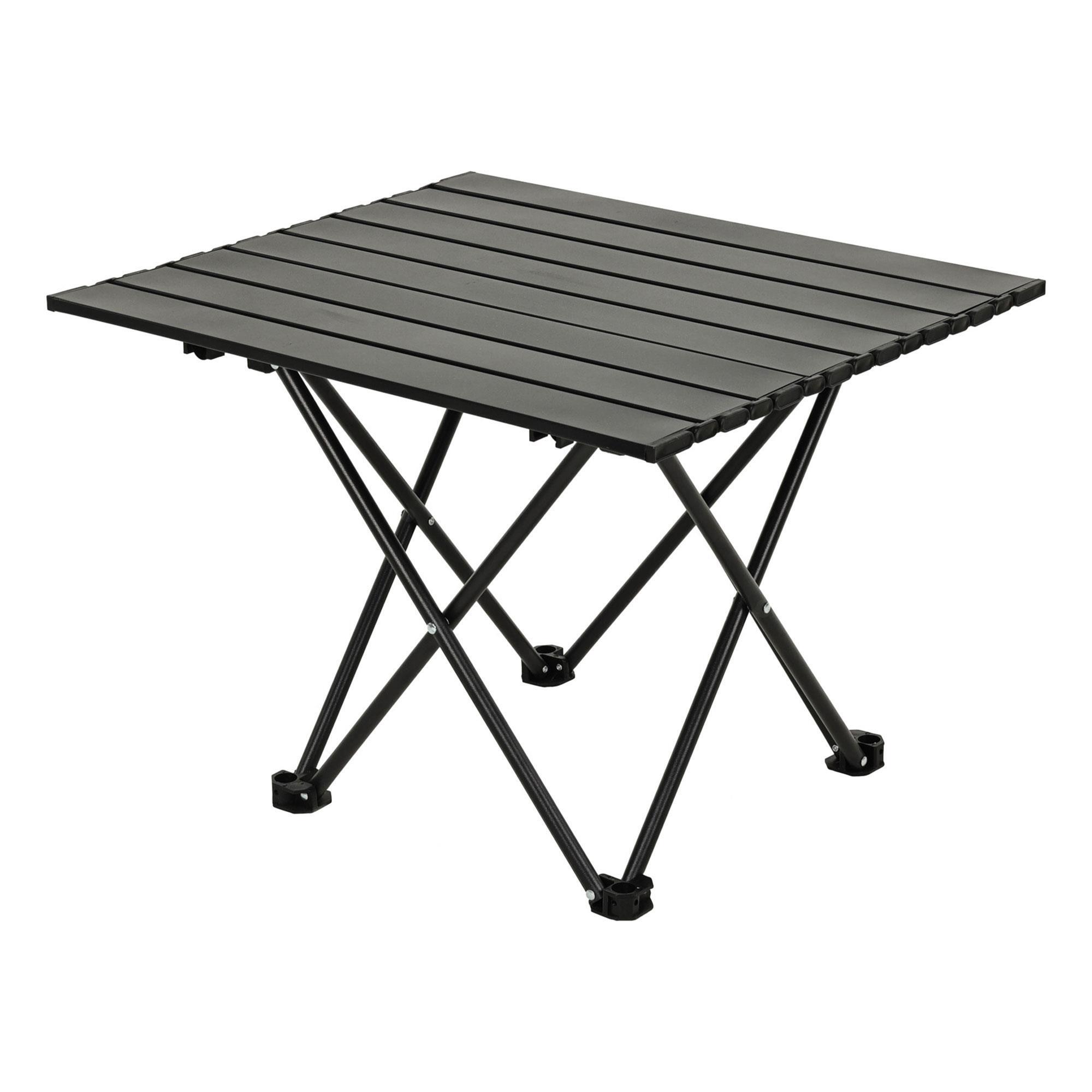 Well Home Mesa Plegable en Metal color Negro 56x40x46cm