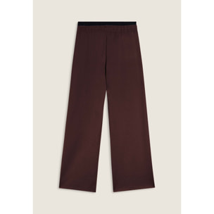 Pantaloni donna oversize con ricamo