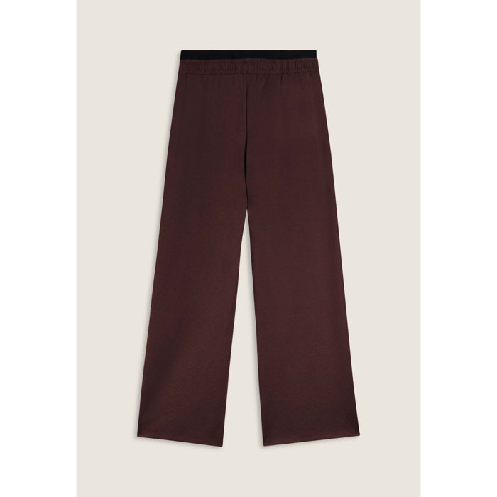 Pantaloni donna oversize con ricamo