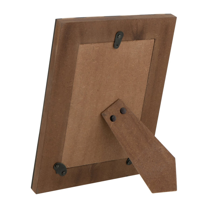 J-Line cadre photo - bois - noir/or - small