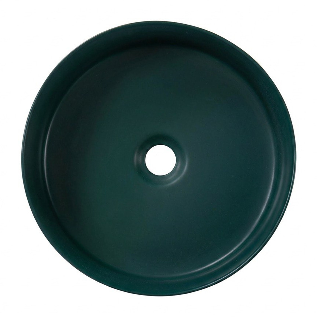 Vasque à poser ronde 36 cm hauteur 12,5 cm sans trop-plein vert mat PixL (CEPX3636GEM)