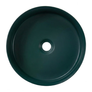 Vasque à poser ronde 36 cm hauteur 12,5 cm sans trop-plein vert mat PixL (CEPX3636GEM)