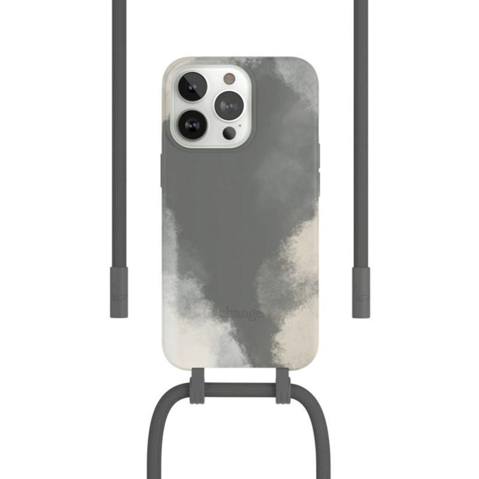 Coque avec cordon WOODCESSORIES iPhone 13 Pro Max Tour de cou gris