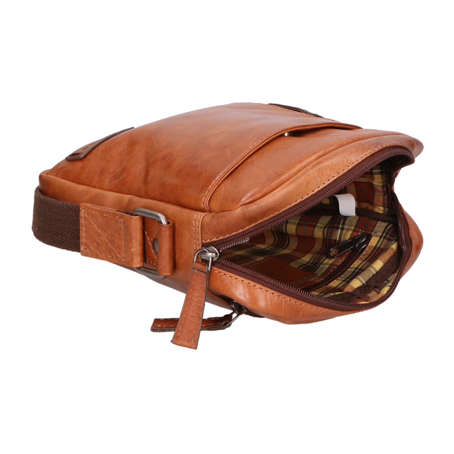 Borsa a tracolla unisex In Vera pelle Made in Italy 20x23x4 cm