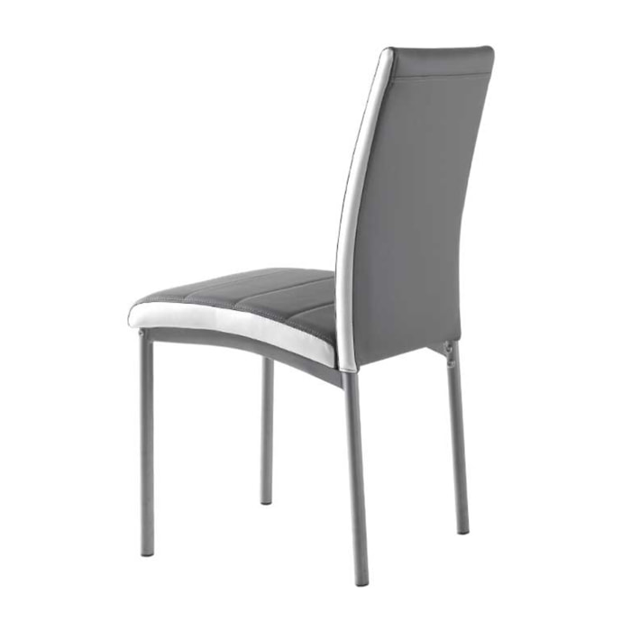 Set de 4 sillas – Polipiel en dos colores