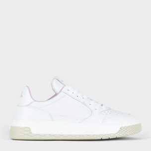 SNEAKER LOW P02 DONNA IN PELLE BIANCO