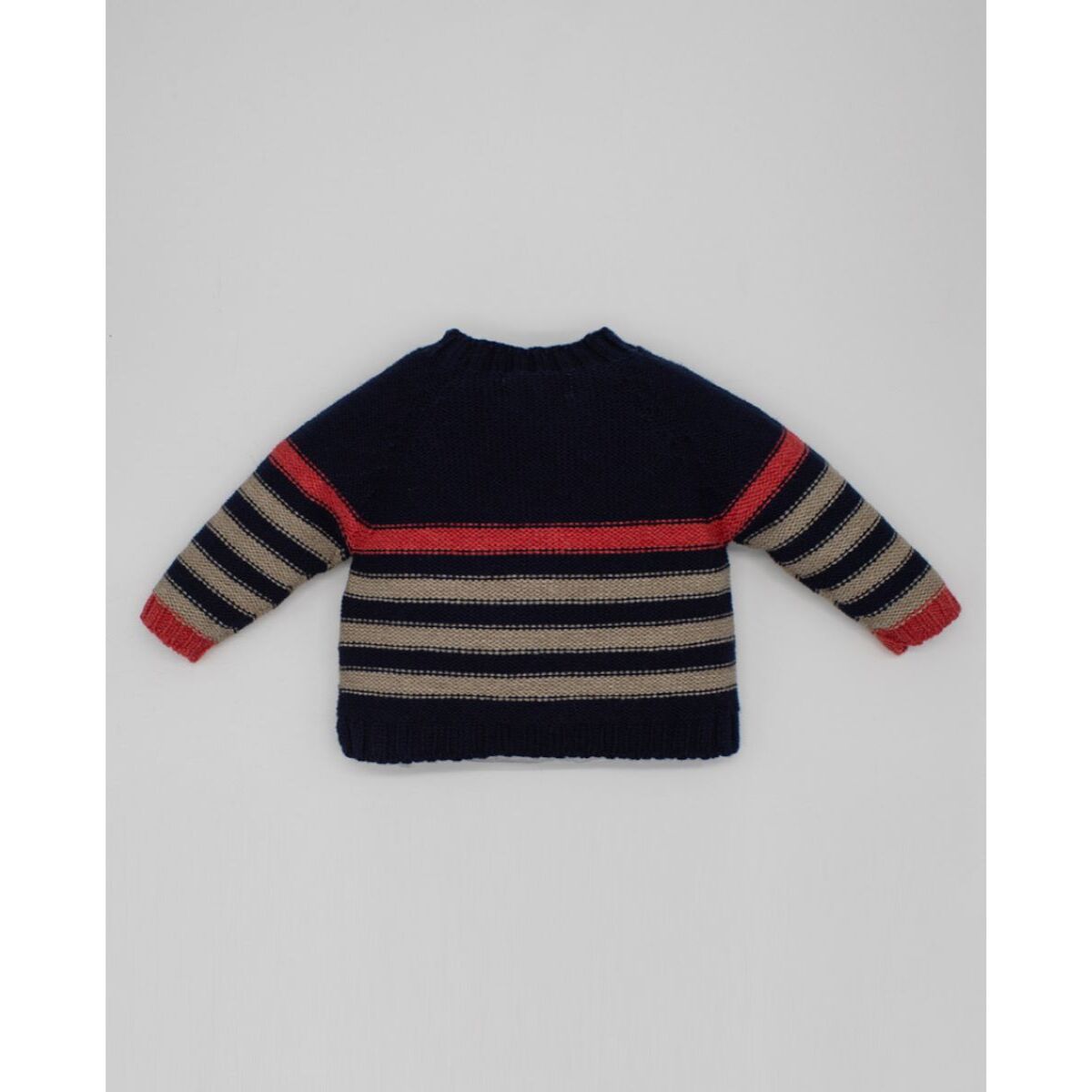 JERSEY PUNTO RAYAS ROJO, TOSTADO Y AZUL