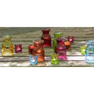 J-Line plateau bougeoir Popa - verre - mix - 6 pièces