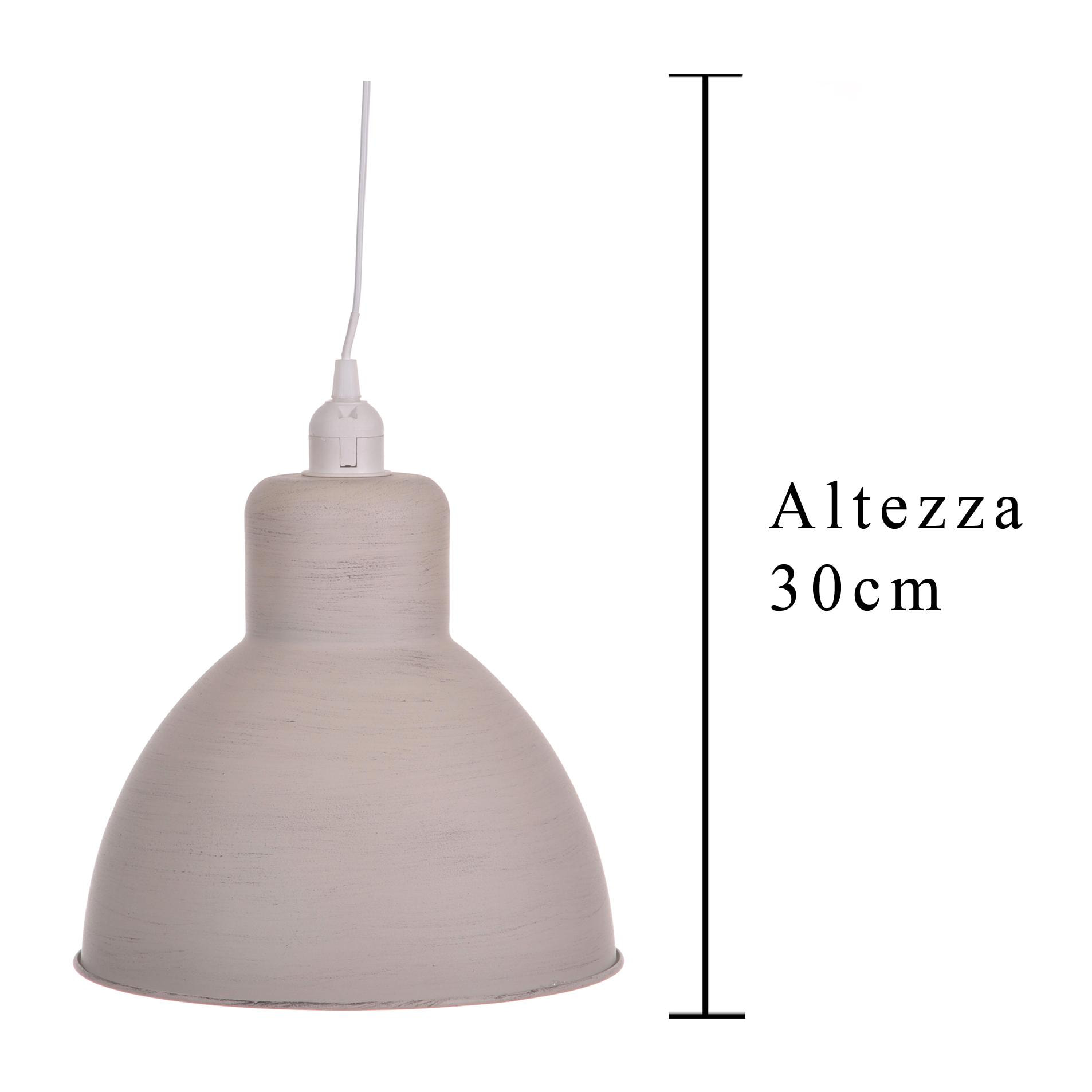 Lampadario. Altezza 26 Cm - Pezzi 1 - 26,5X30X26,5cm - Colore: Bianco - Bianchi Dino - Decori Casa E Complementi